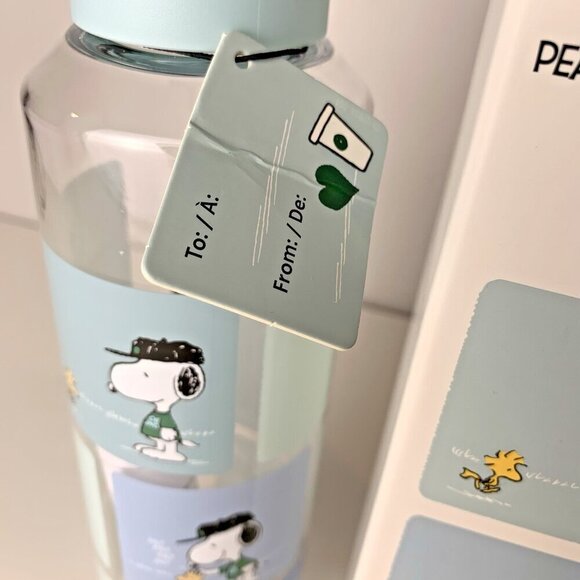 2025 STARBUCKS X PEANUTS Gratitude & Compassion Plastic Water Bottle 24 oz NEW - Picture 2 of 7
